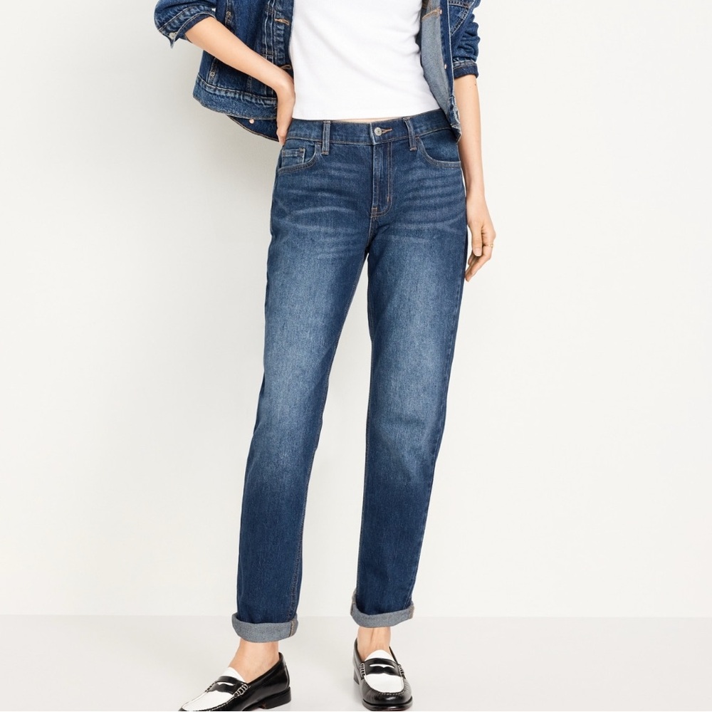 Old Navy Dark Blue Boyfriend Jeans